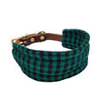 Cargar la imagen en la vista de la galería, GREEN WOOL collar para perro de cuero