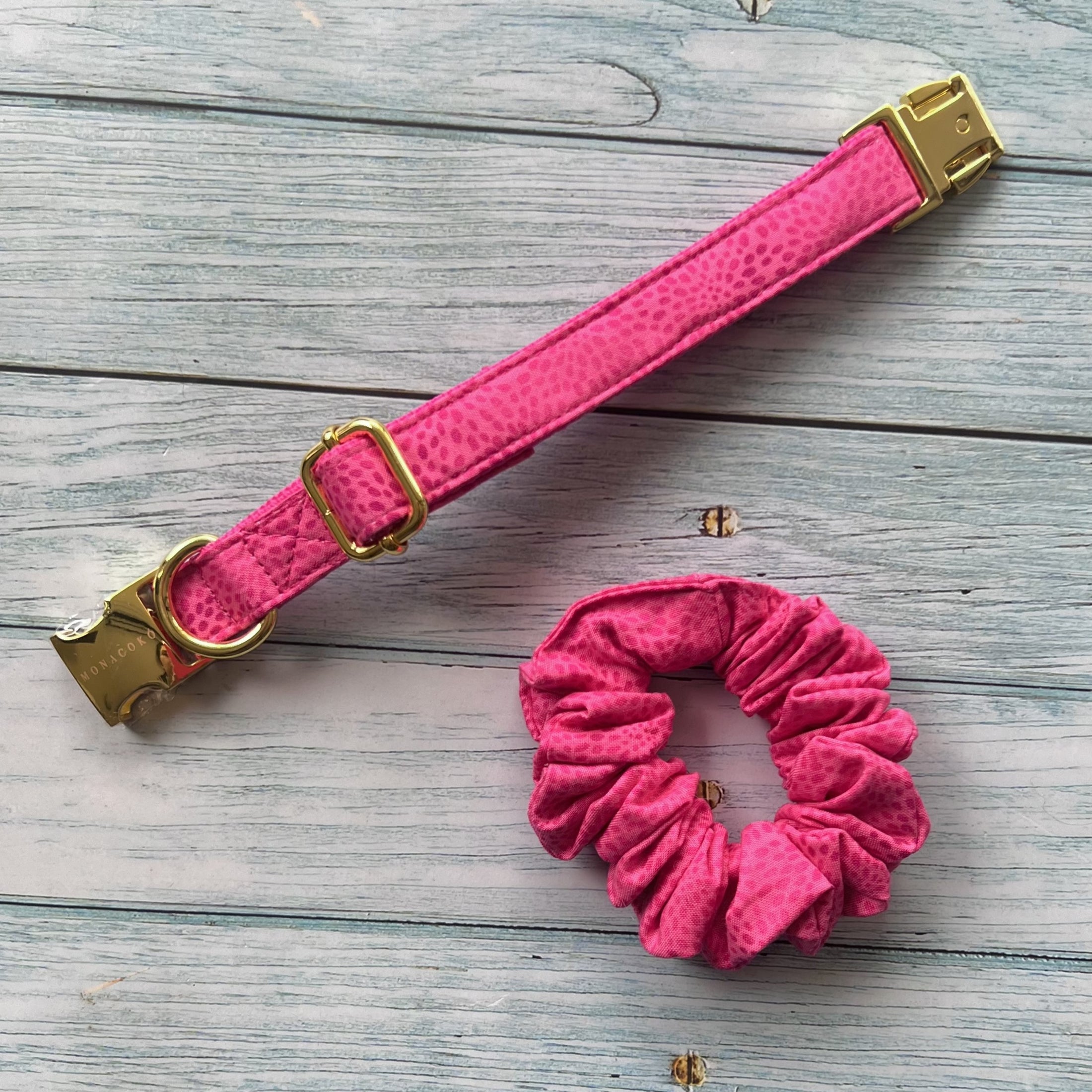 Conjunto Super Pink para perros y gatos Colet+Collar