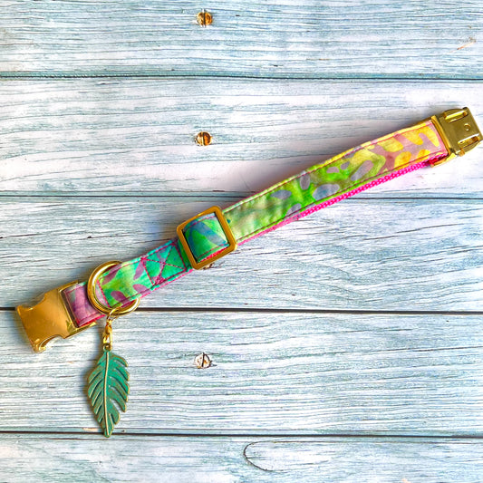 Hippie Tropical collar de hebilla para perros y gatos