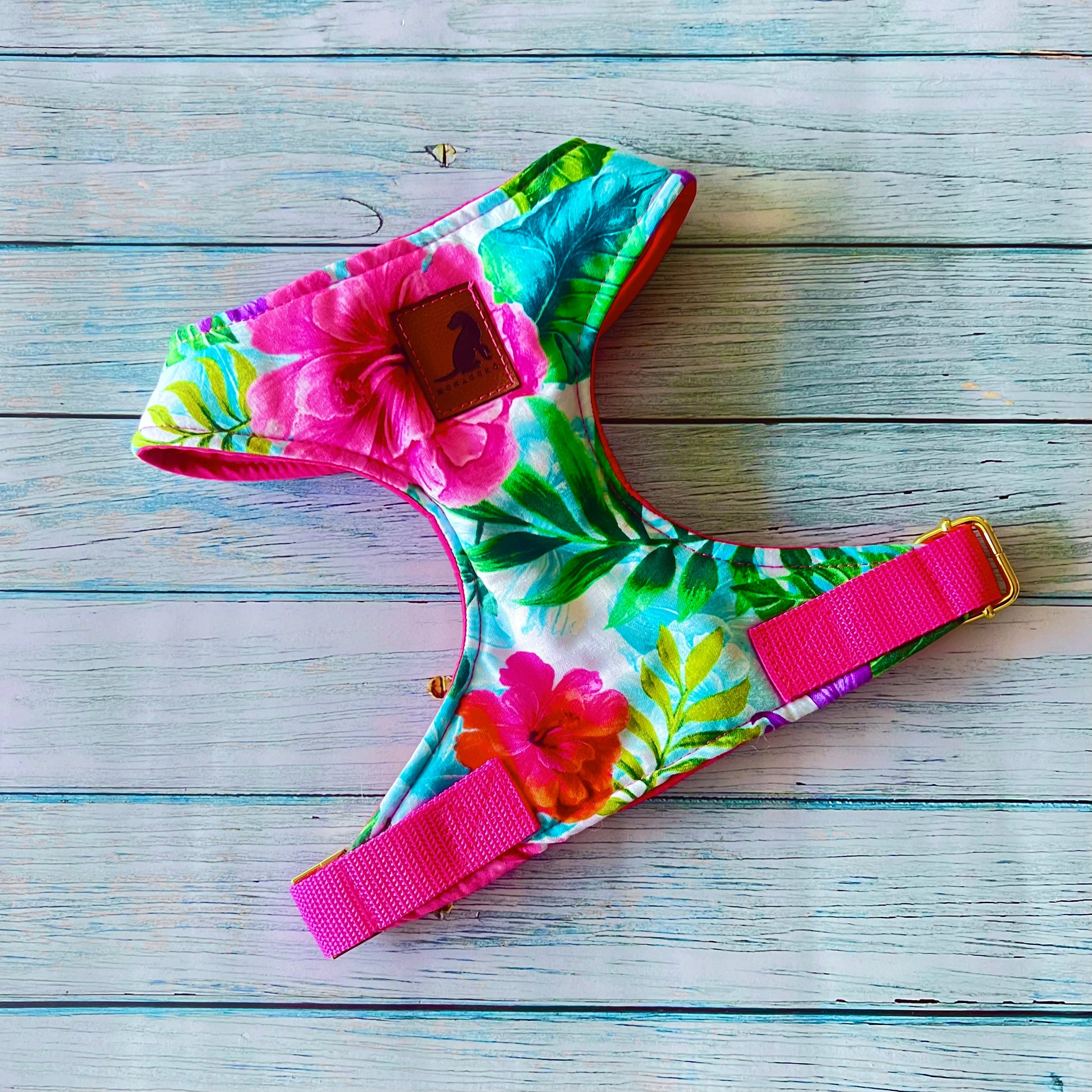 Pechera Hawaiian Pink arnes para perros y gatos