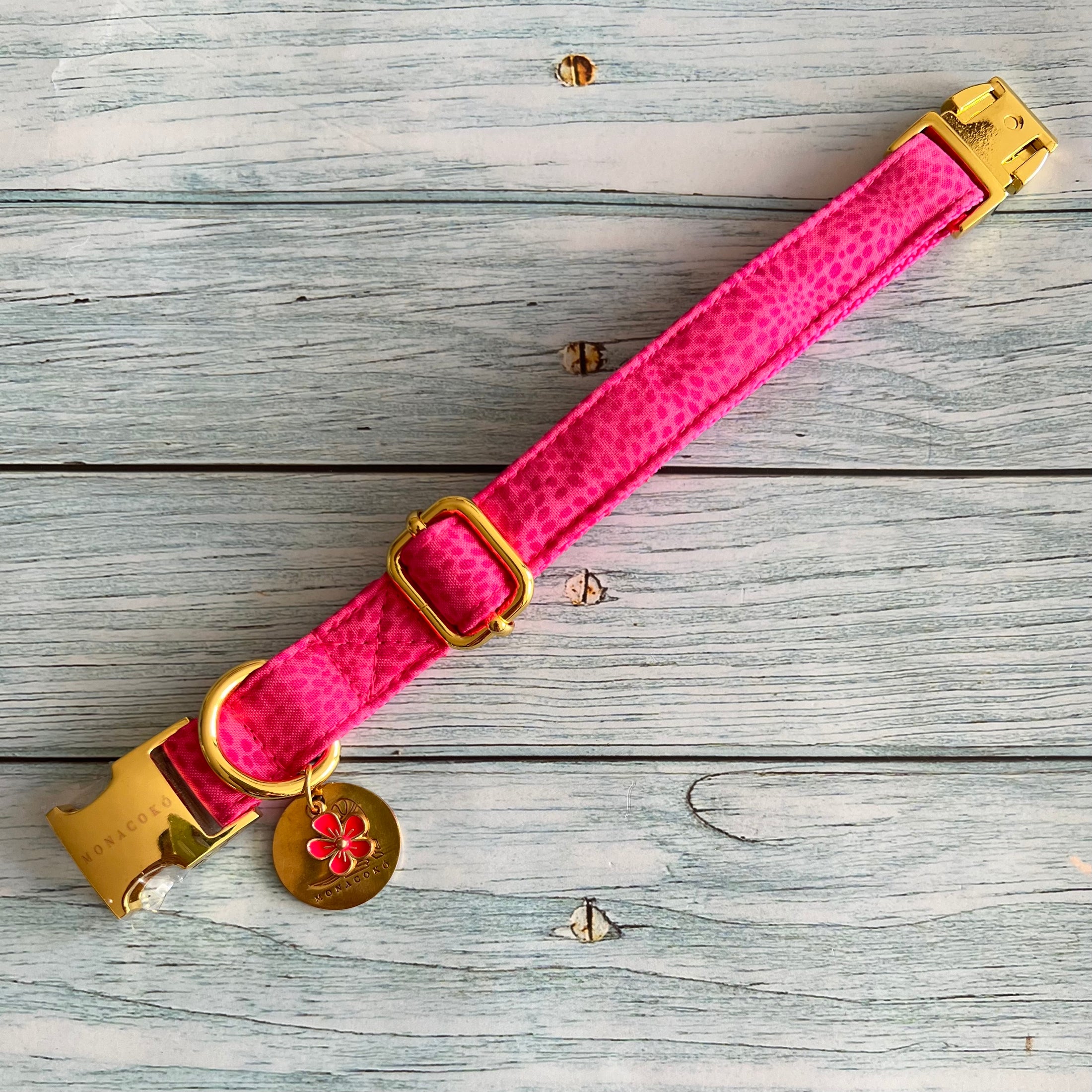 Full PInk collar de hebilla para perros y gatos