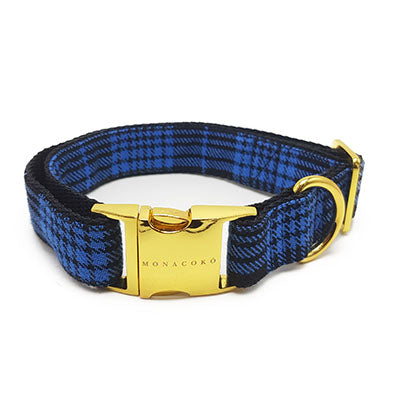 Blue WOOL collar de hebilla para perros y gatos