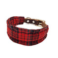 Cargar la imagen en la vista de la galería, RED WOOL collar para perro de cuero
